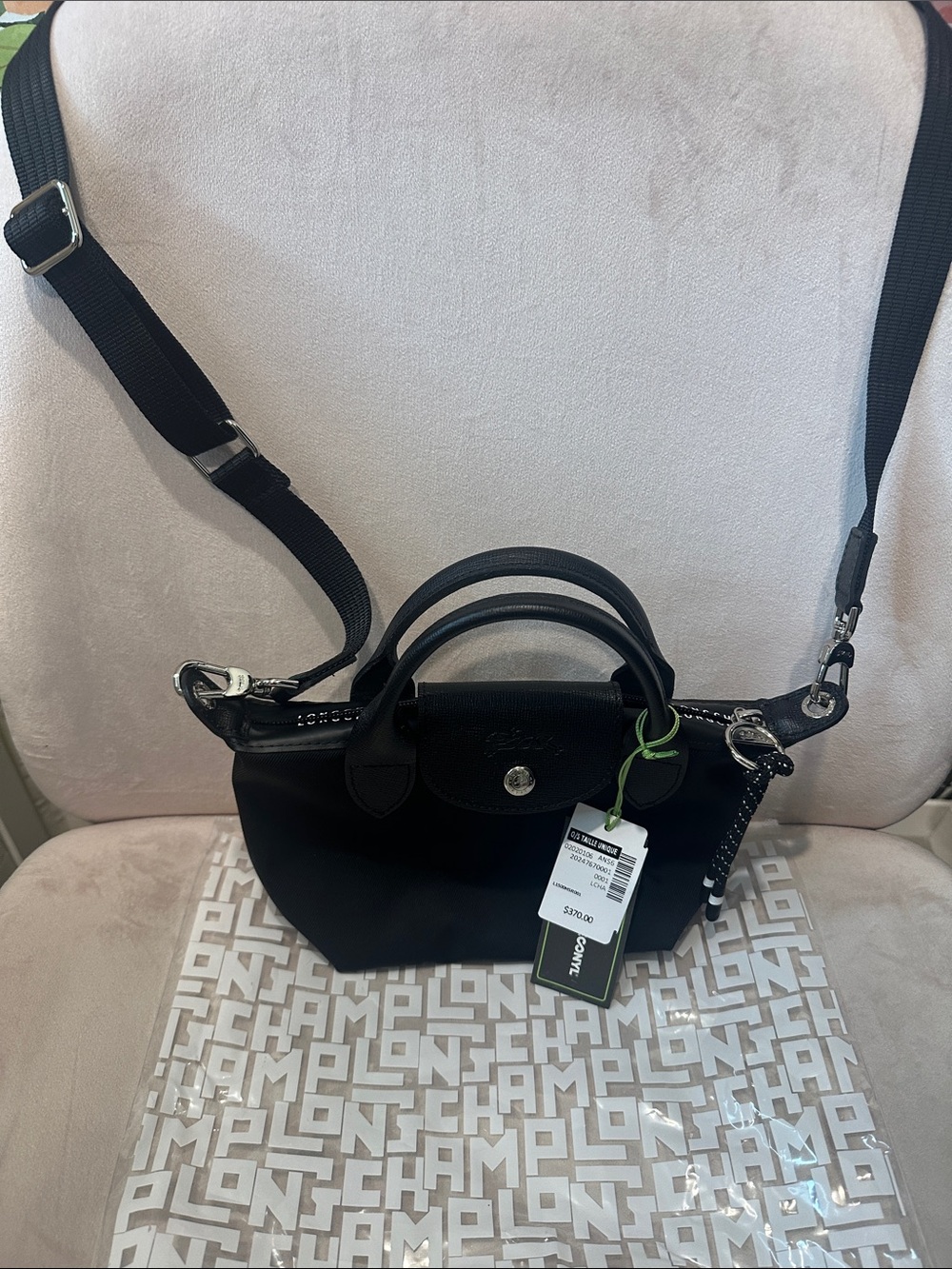 Longchamp Black - XS Le Pliage Energy Top Handle Bag